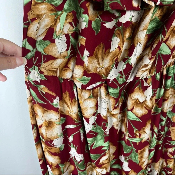 Altar'd State Womens Floral Maxi Dress Short Sleeve Off the Shoulder Lined Small - Picture 4 of 11